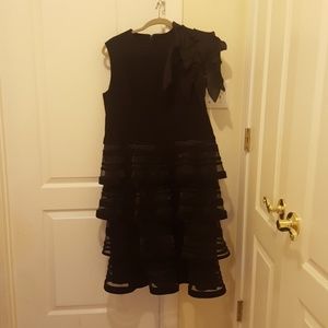 Black elegant custom made party dress